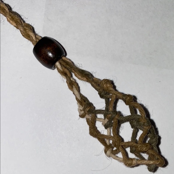 ✨Natural Multi-Earth Color Hemp Crystal Cage Necklaces•Handmade✨ - Picture 2 of 5